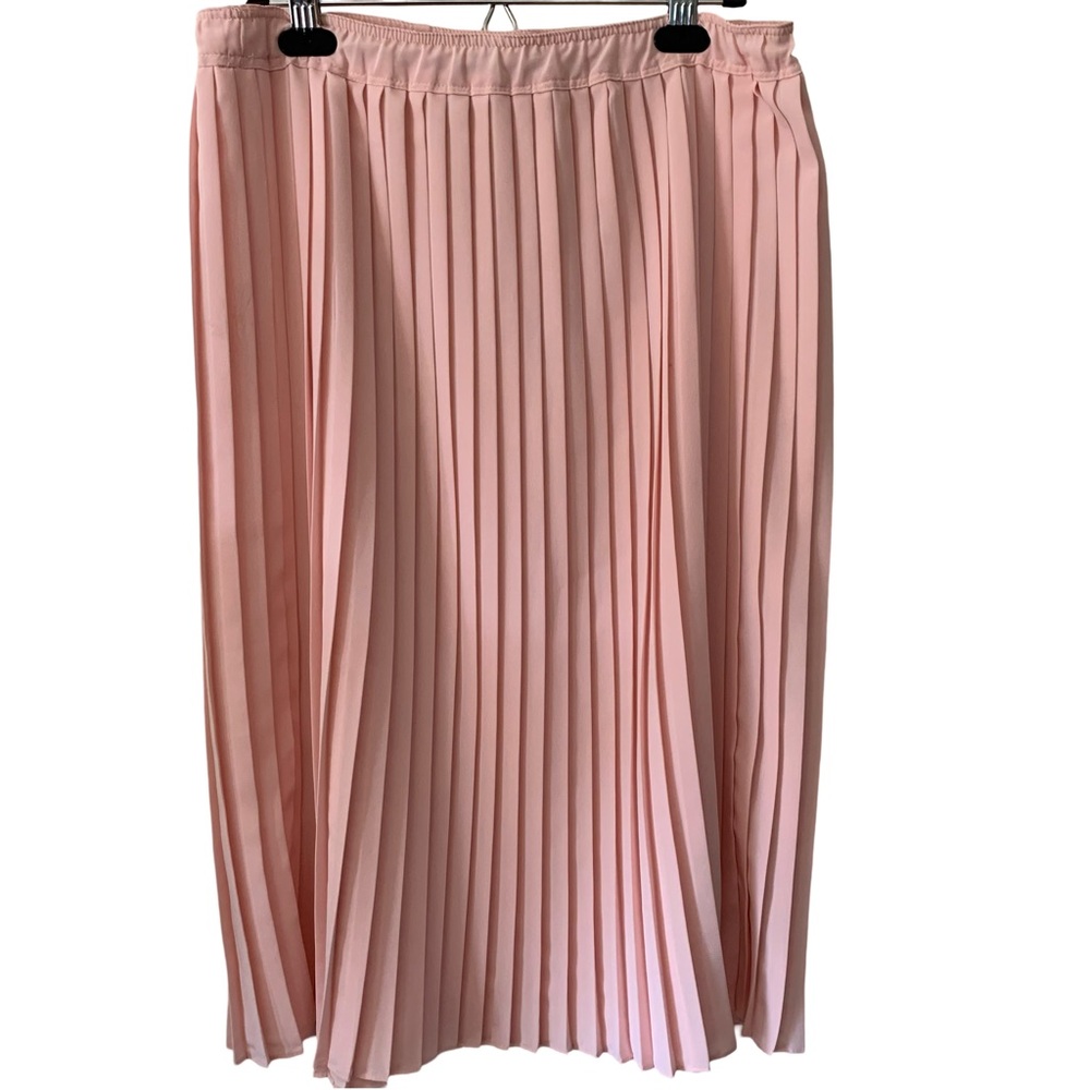 018 ALLURE | Vintage Pink Pleated Midi Skirt